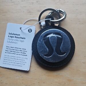 lululemon athletica Black and Silver Keychain